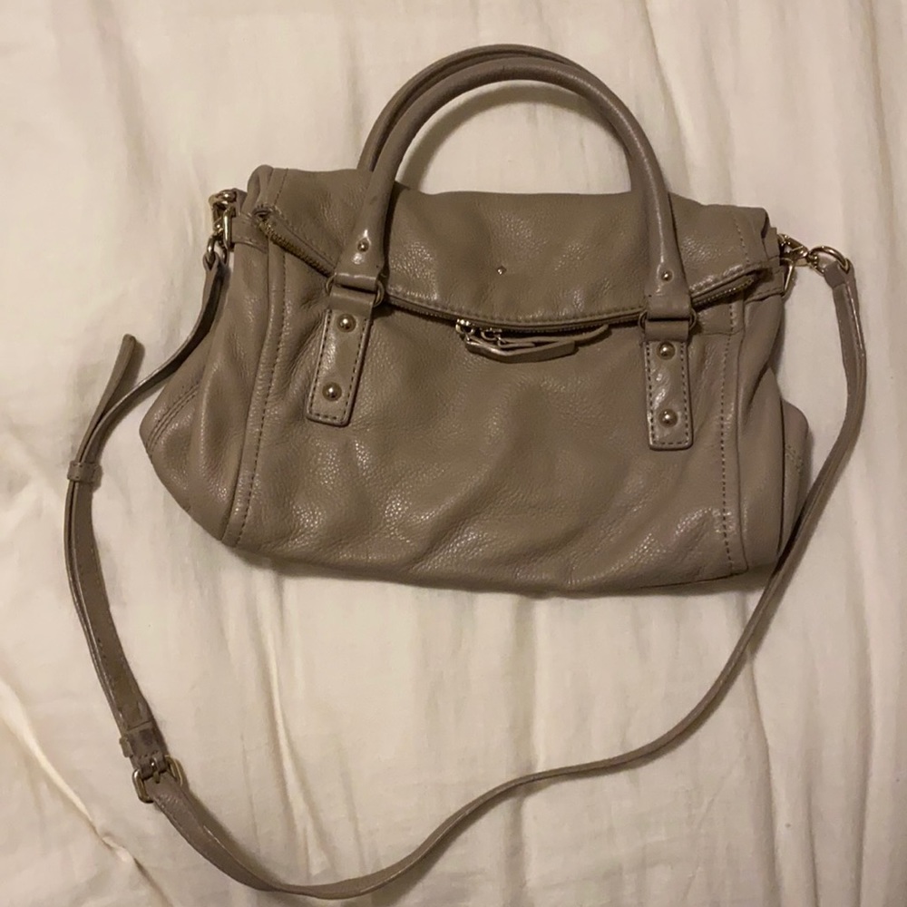 Kate Spade light Gray satchel with crossbody